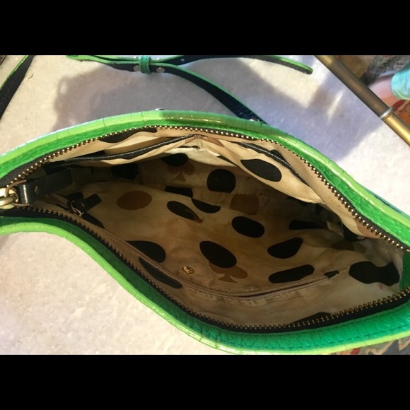 Used Kate Spade Green and Navy Crossbody Bag - Picture 5 of 7